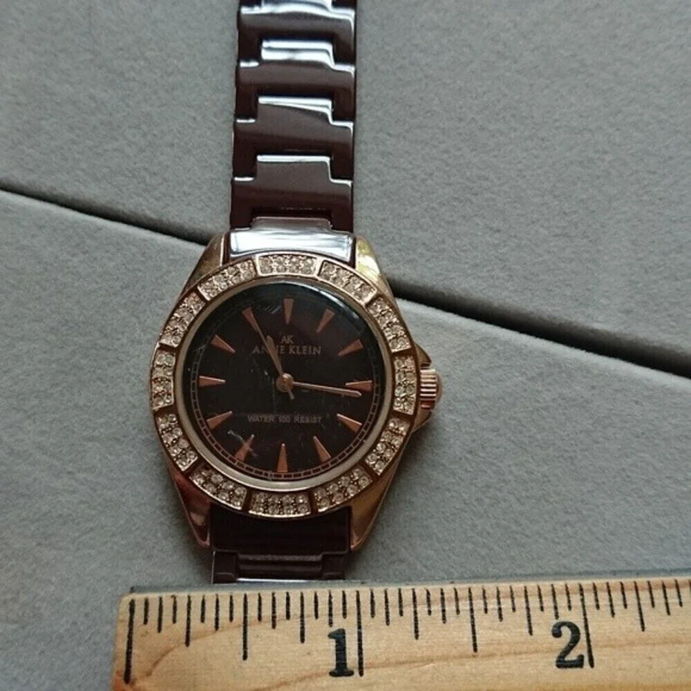 Bronze tone with crystals Anne Klein watch